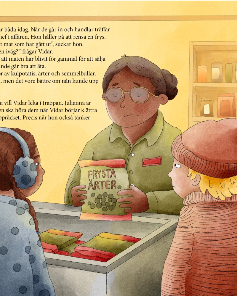 Ilustrationer av malin olsson, malins penna, till julbok 1