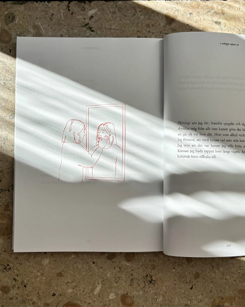 Ilustrationer av malin olsson, malins penna, till boken i solregn växer vi 1